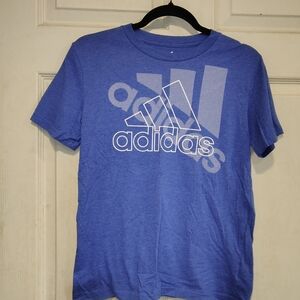 Adidas Boys Blue Graphic Tshirt Size M
